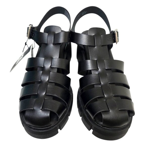 Steve Madden NYC Women's Fisherman Sandals Block Heel Size 8-11 Black With Box - Picture 8 of 12